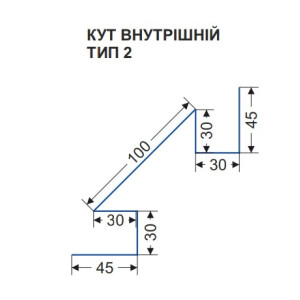 Кут внутрішній (тип 2) БЛОК-ХАУС. Photo 2